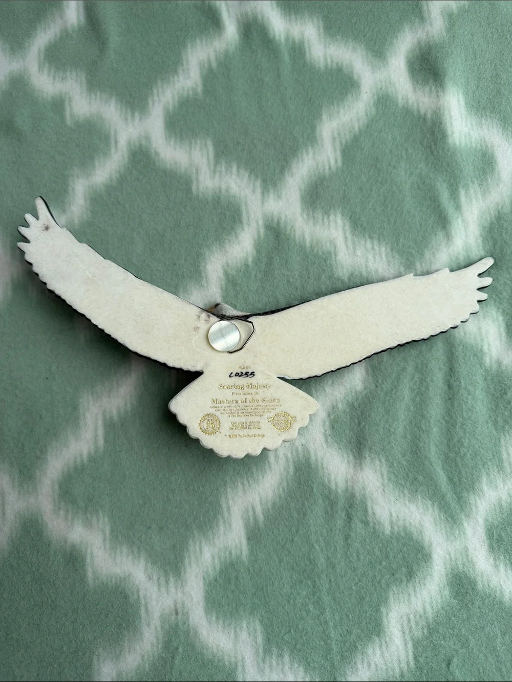 Porcelain Bald Eagle Bradford Exchange Soaring Majesty 84-B10-283.1 - Black Blue